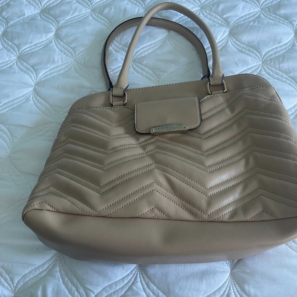 Jones New York Signature Beige Quilted Handbag